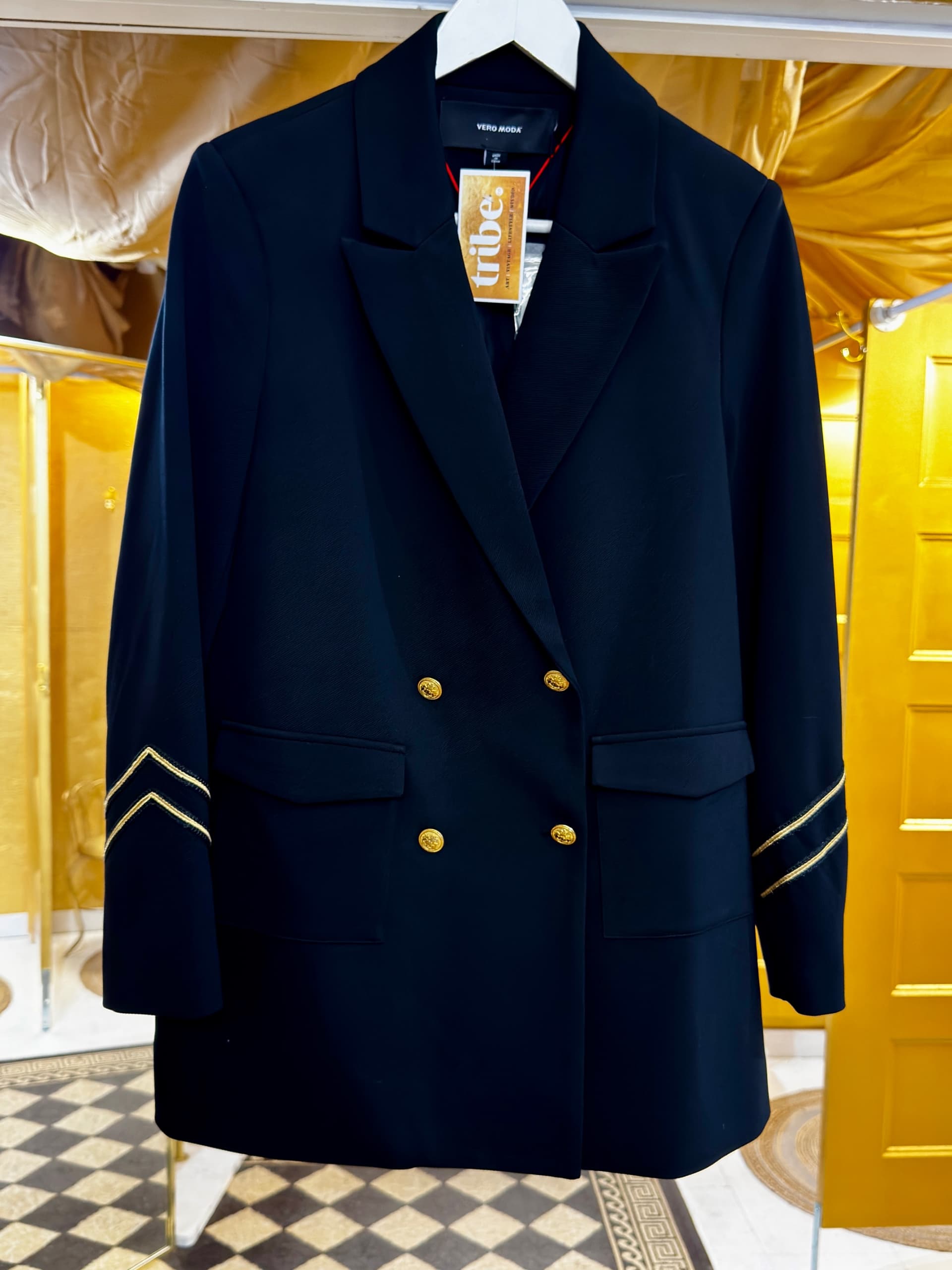 Vero Moda Black Captains Synthetic Blazer M