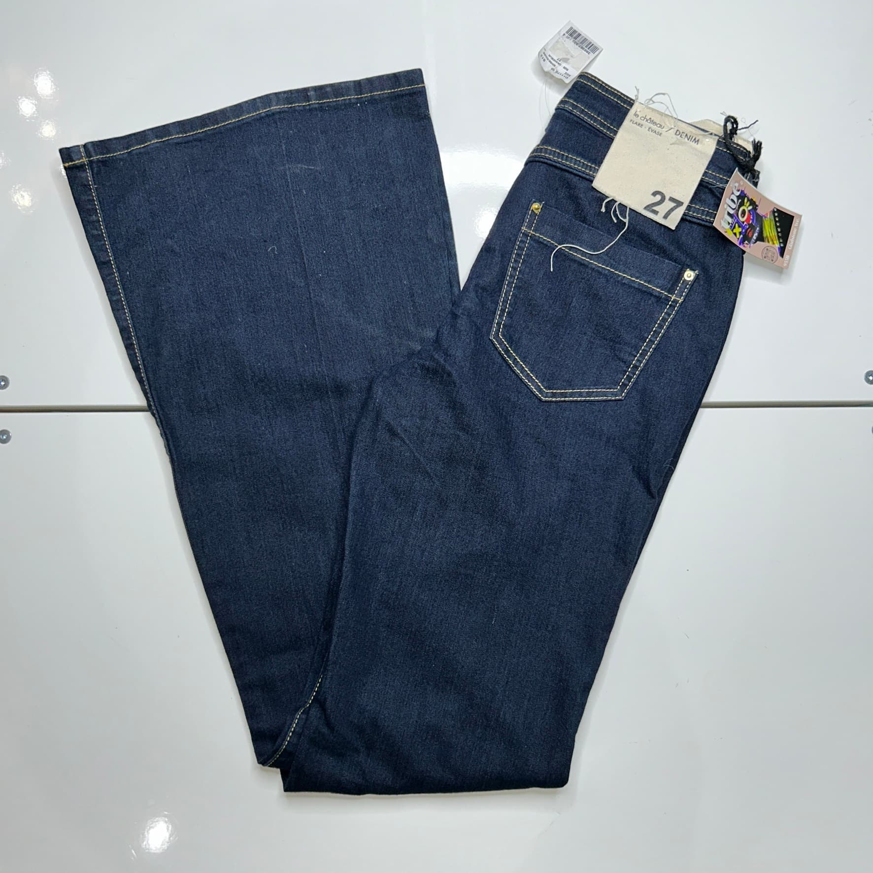 Le Chateau Dark Wash Flare Jeans 27
