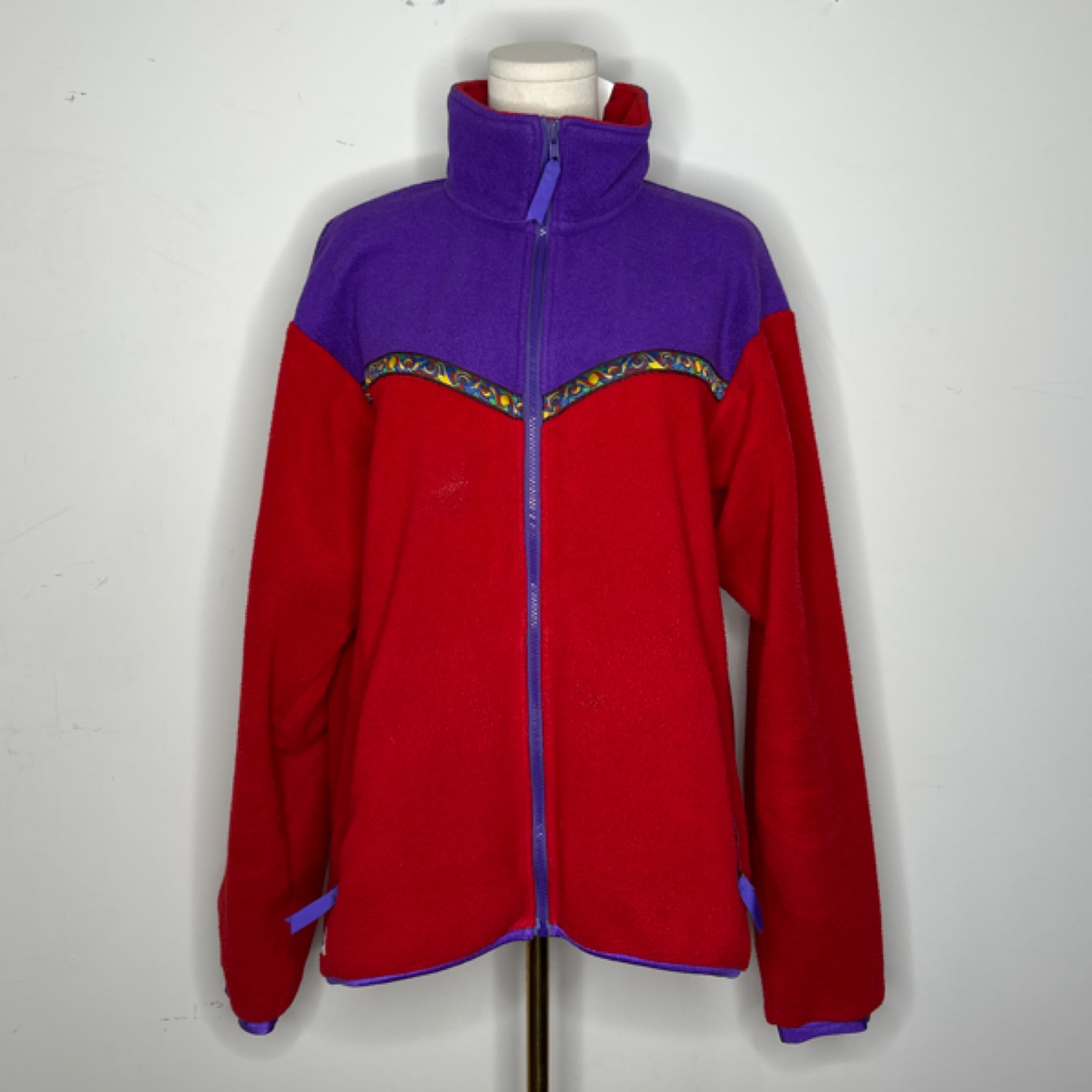 Polartec red and purple fleece
