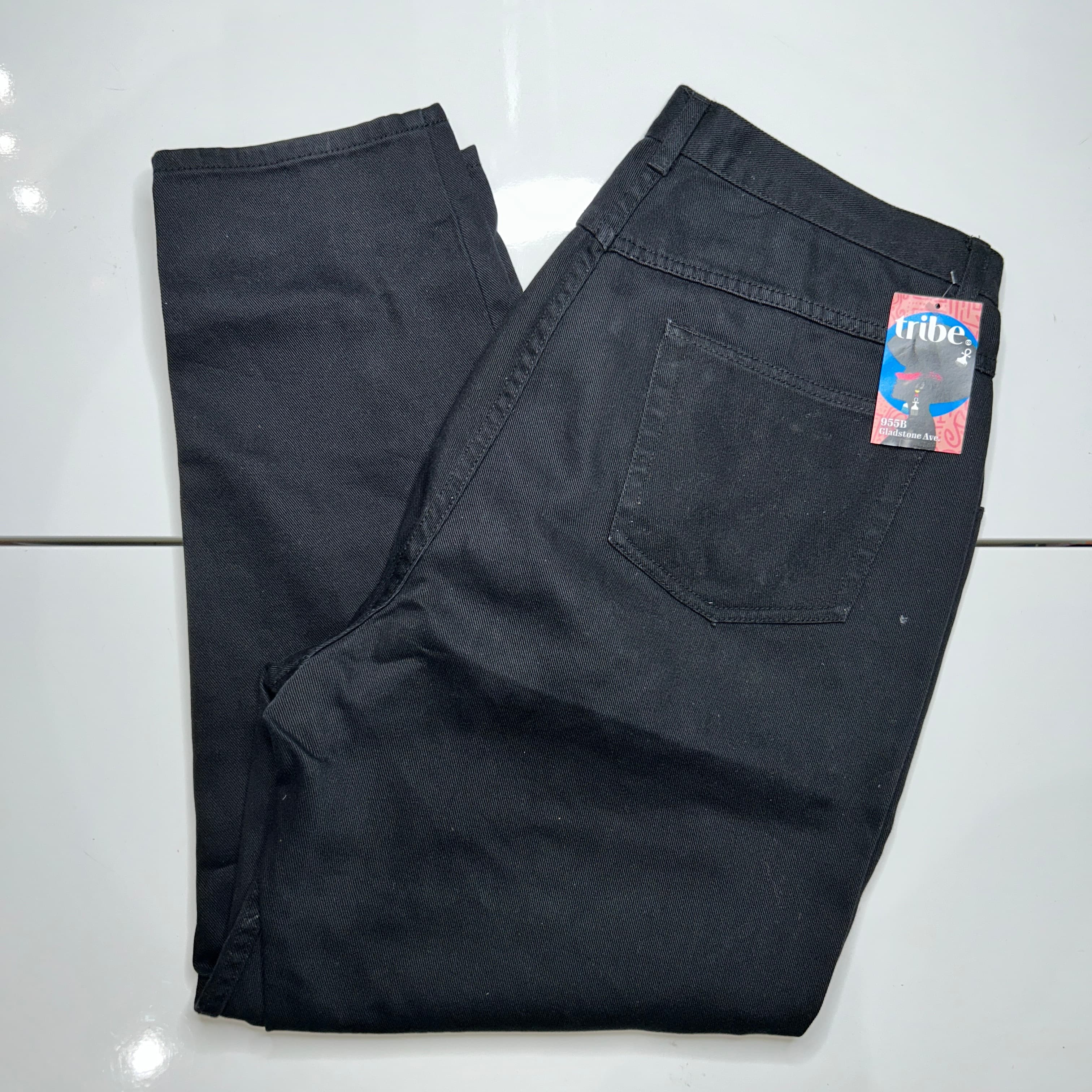 Cotton Ginny Tapered Leg Black Jeans 20